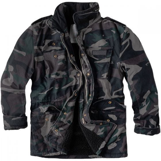 Surplus Paratrooper Talvitakki - Black Camo Washed