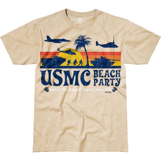 7.62 Design USMC Beach Party T-paita Sand