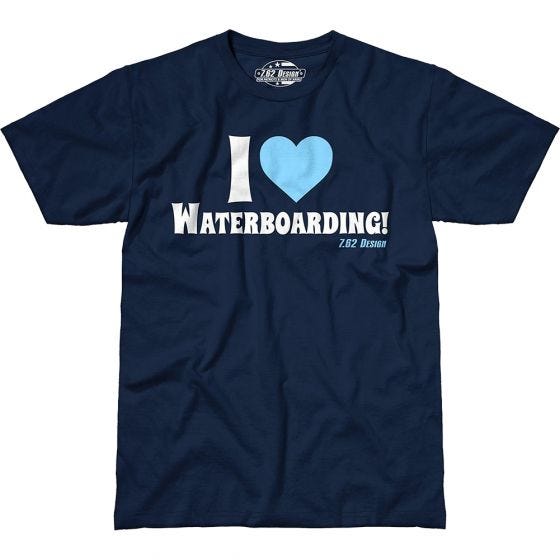 7.62 Design I Love Waterboarding T-paita - Navy