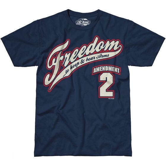 7.62 Design 2nd Amendment Freedom T-paita Navy Blue