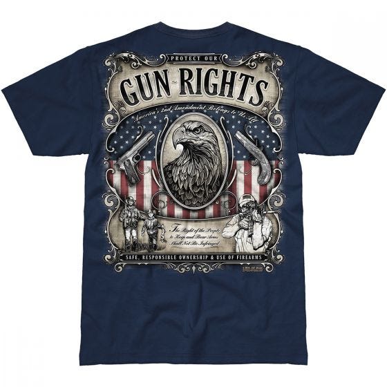 7.62 Design Gun Rights T-paita Navy Blue