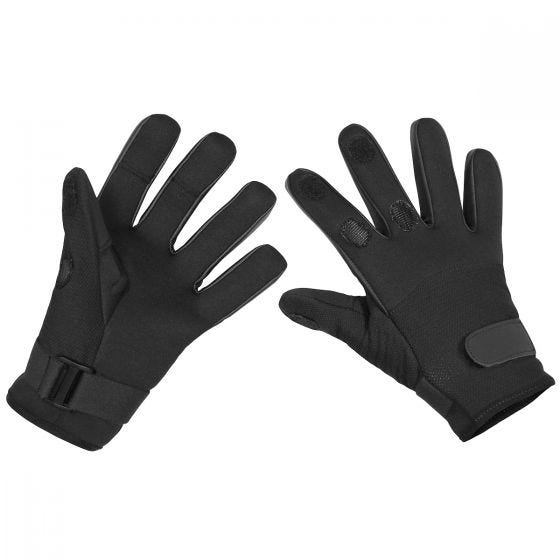 MFH Mesh Neoprene Käsineet - Musta