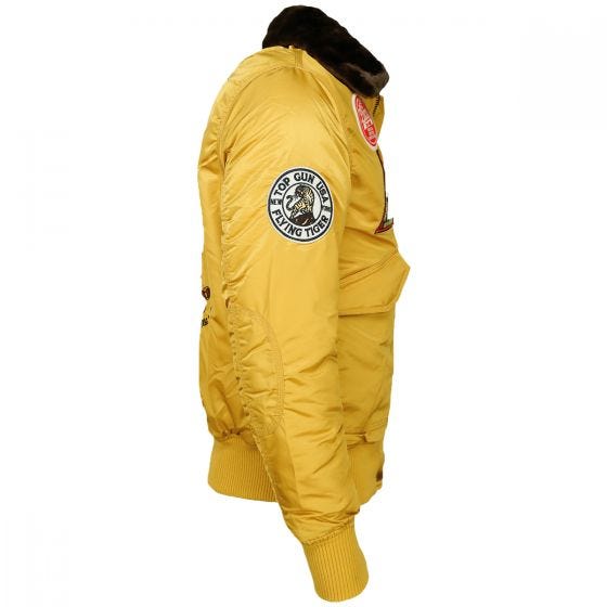 Mil-Tec Top Gun Flight Jacket Flying Tigers Yellow