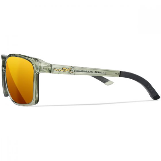 Wiley X WX Alfa Silmälasit - Captivate Polarized Bronze Mirror Lenses / Gloss Crystal Light Olive/Grey