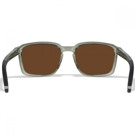 Wiley X WX Alfa Silmälasit - Captivate Polarized Bronze Mirror Lenses / Gloss Crystal Light Olive/Grey