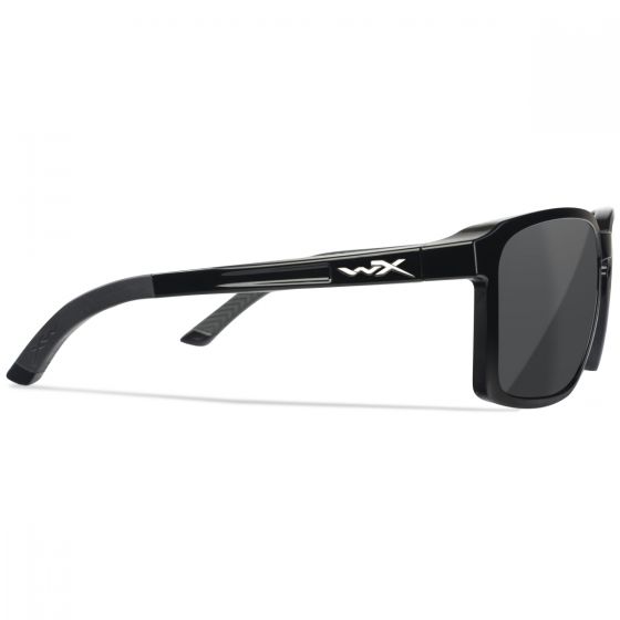 Wiley X WX Alfa Silmälasit - Captivate Polarized Grey Lenses / Gloss Black Frame