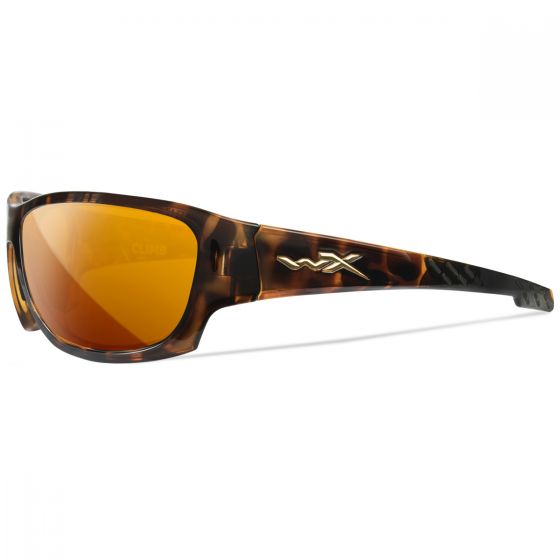 Wiley X WX Climb Silmälasit - Captivate Polarized Bronze Mirror Lenses / Gloss Tortoise Frame