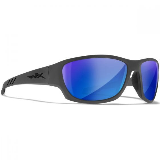 Wiley X WX Climb Silmälasit - Captivate Polarized Blue Mirror Lenses / Matte Grey Frame