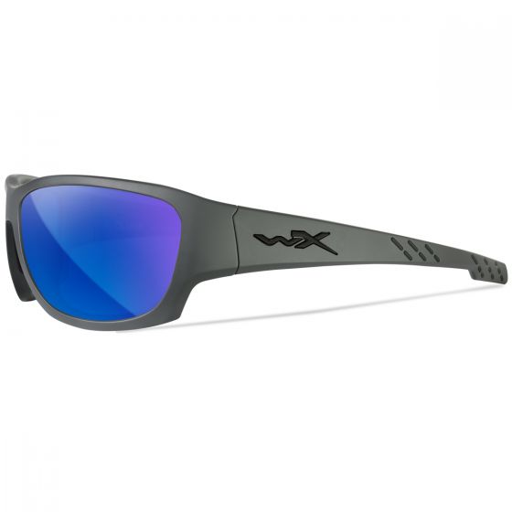 Wiley X WX Climb Silmälasit - Captivate Polarized Blue Mirror Lenses / Matte Grey Frame