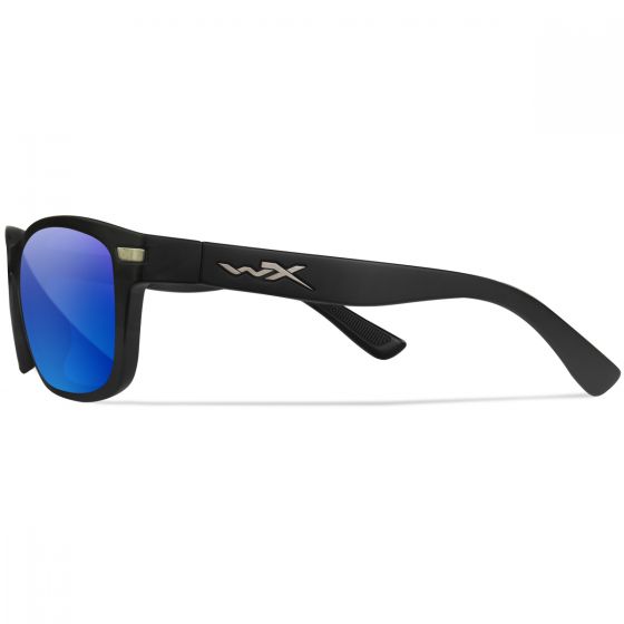 Wiley X WX Helix Silmälasit - Captivate Polarized Blue Mirror Lenses / Matte Black Frame