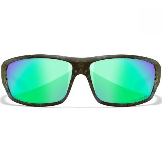 Wiley X WX Omega Silmälasit - Polarized Blue Mirror Lens / Gloss White Frame