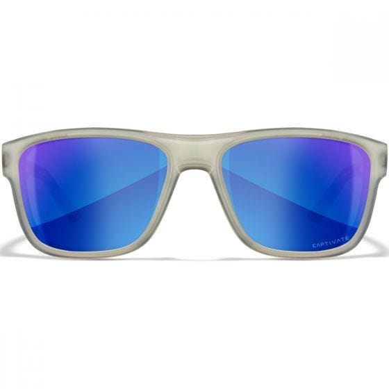 Wiley X WX Ovation Silmälasit - Captivate Polarized Blue Mirror Lenses / Matte Slate Frame