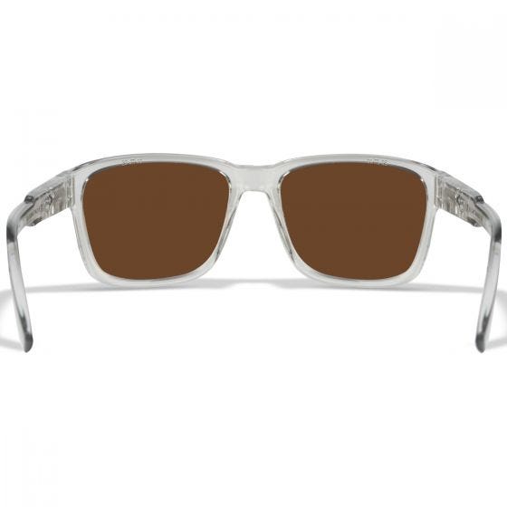 Wiley X WX Trek Silmälasit - Captivate Polarized Green Mirror Lenses / Gloss Crystal Light Grey Frame