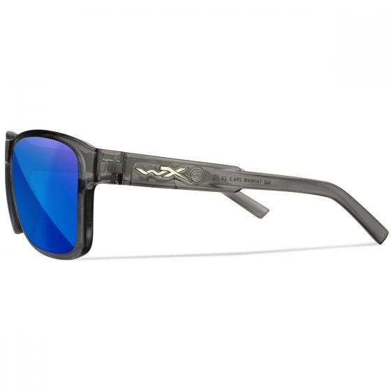 Wiley X WX Trek Silmälasit - Captivate Polarized Blue Mirror Lenses / Gloss Crystal Dark Grey Frame