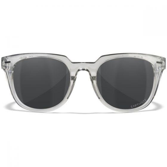 Wiley X WX Ultra Silmälasit - Captivate Polarized Grey Lenses / Gloss Crystal Light Grey Frame