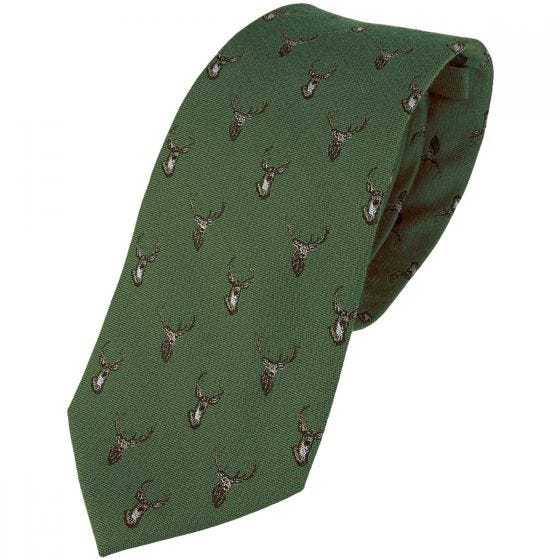 Jack Pyke Silk Tie Stag Green