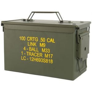 Mil-Tec US M2A1 Cal.50 Ammuslaatikko Oliivi