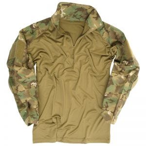 Mil-Tec Warrior Shirt with Elbow Pads Arid Woodland