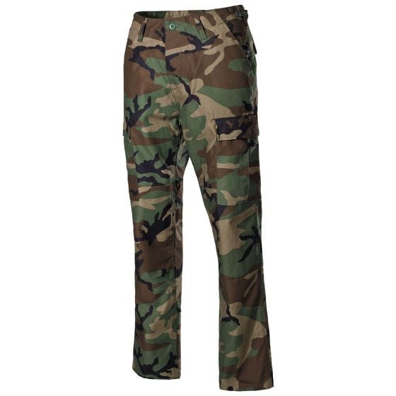 MFH US BDU Reinforced Taisteluhousut - Woodland