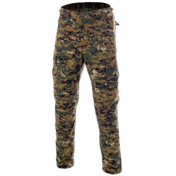 MFH BDU Taisteluhousut Ripstop - Digital Woodland