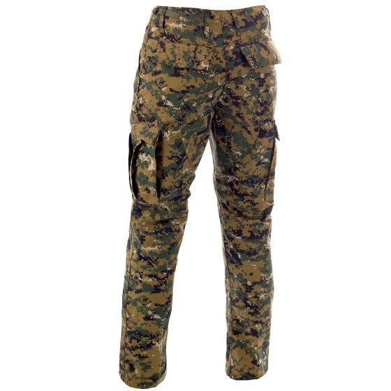 MFH BDU Taisteluhousut Ripstop - Digital Woodland