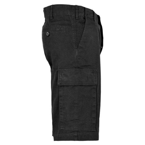 MFH BW Bermudashortsit - Black Stonewashed