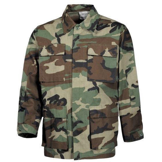 MFH US BDU Kenttätakki Ripstop - Woodland Camo