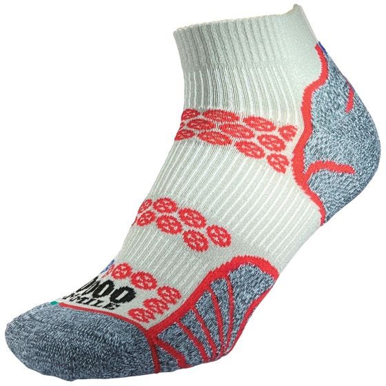 1000 Mile Lite Anklet Repreve Double Layer Sukat - Hopea/Punainen