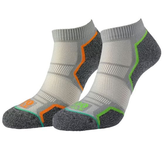1000 Mile Run Anklet Repreve Single Layer Sukat 2 pakkaus - Hopea/Harmaa