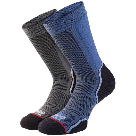 1000 Mile Treck Single Layer Sukat 2 pakkaus - Navy/Hiili