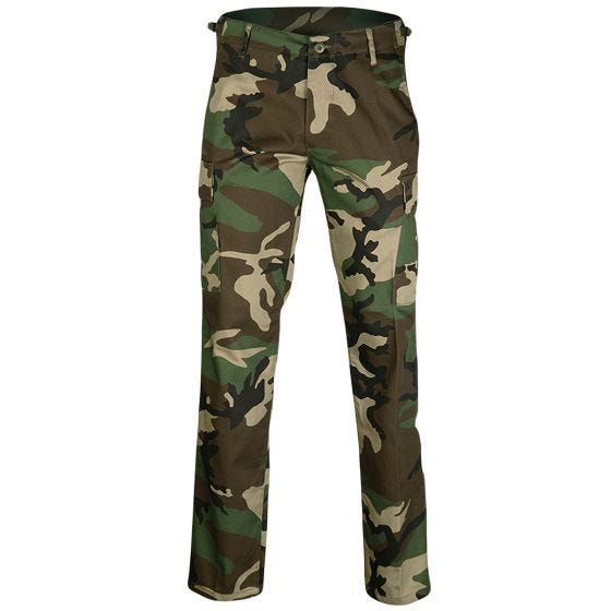 Mil-Tec US BDU Ranger Housut Straight Cut - Woodland