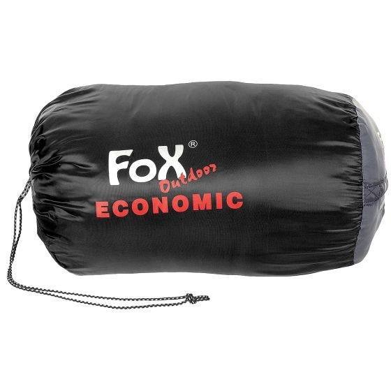 Fox Outdoor Economic Mummy Makuupussi - Musta/Harmaa