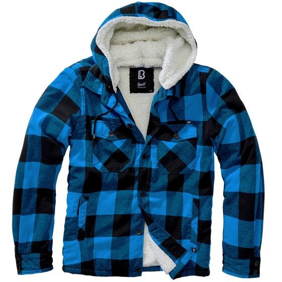 Brandit Lumber Hooded Takki - Musta/Sininen