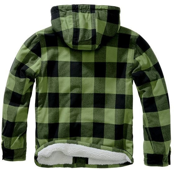 Brandit Lumber Hooded Takki - Musta/Oliivi