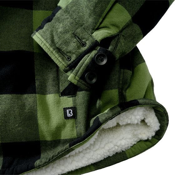 Brandit Lumber Hooded Takki - Musta/Oliivi
