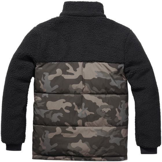 Brandit Jackson Teddyfleece Takki - Musta/Dark Camo