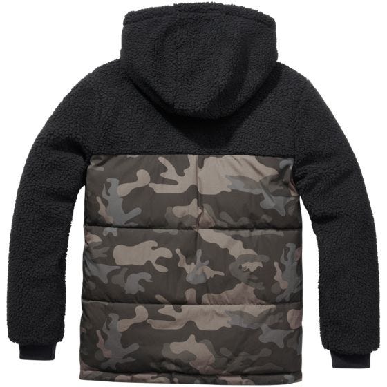 Brandit Jackson Teddyfleece Takki - Musta/Dark Camo