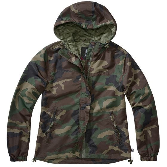 Brandit Naisten Kesätuulitakki - Woodland Camo