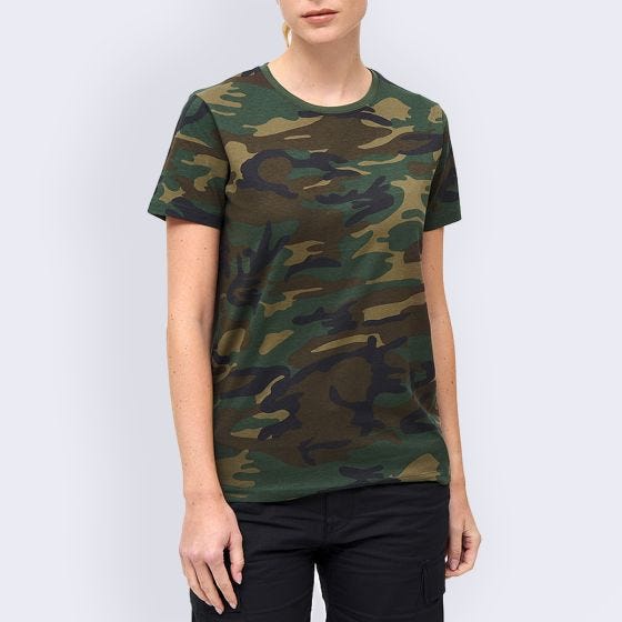 Brandit Naisten T-paita - Woodland Camo