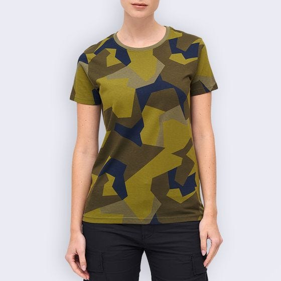 Brandit Naisten T-paita - Swedish M90 Camo