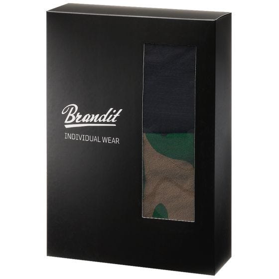 Brandit Logo Bokserishortsit 2 Kpl/pakkaus - Woodland/Musta