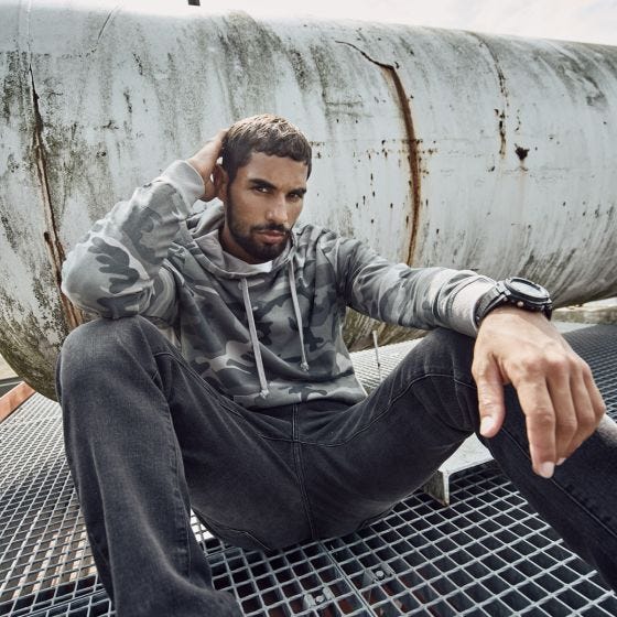 Brandit Sweathoody Huppari - Grey Camo