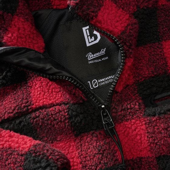 Brandit Teddyfleece Troyer Takki - Punainen/Musta