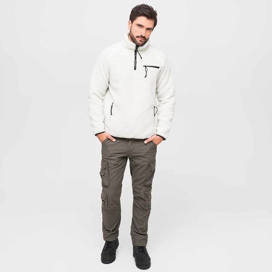Brandit Teddyfleece Troyer Takki - Valkoinen