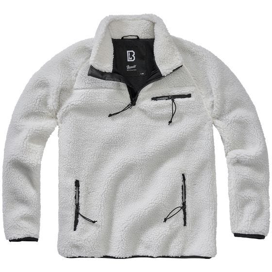 Brandit Teddyfleece Troyer Takki - Valkoinen