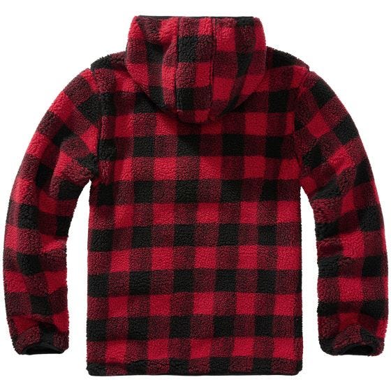 Brandit Teddyfleece Worker Pusero - Punainen/Musta