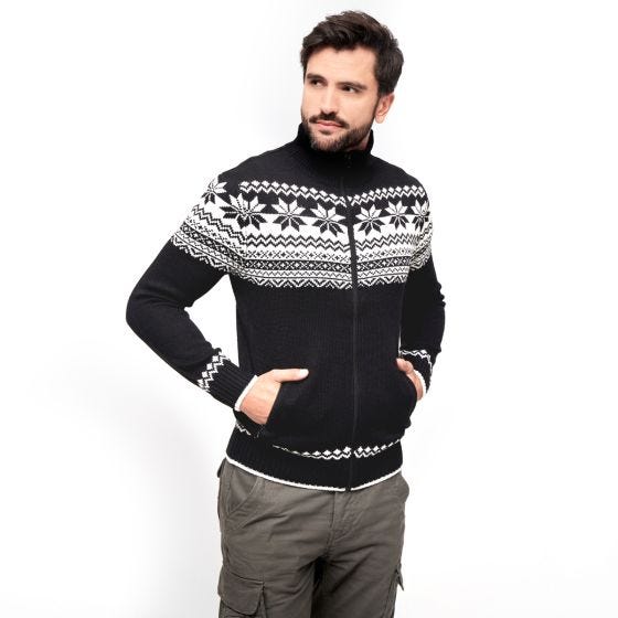 Brandit Cardigan Norweger Jumpperi - Musta