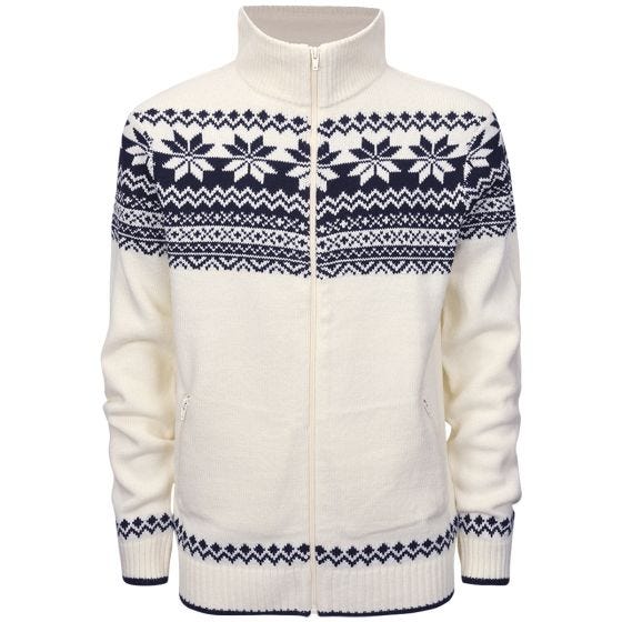 Brandit Cardigan Norweger Jumpperi - Valkoinen