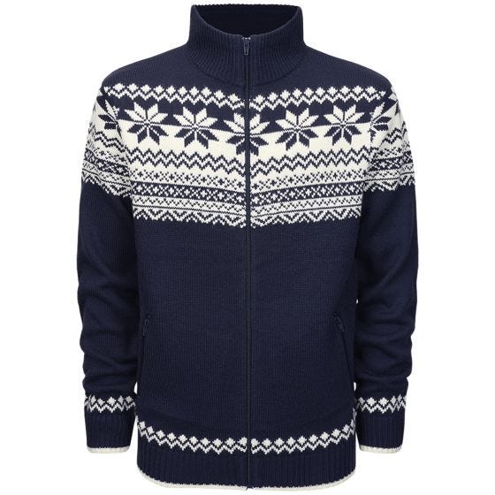 Brandit Cardigan Norweger Jumpperi - Navy