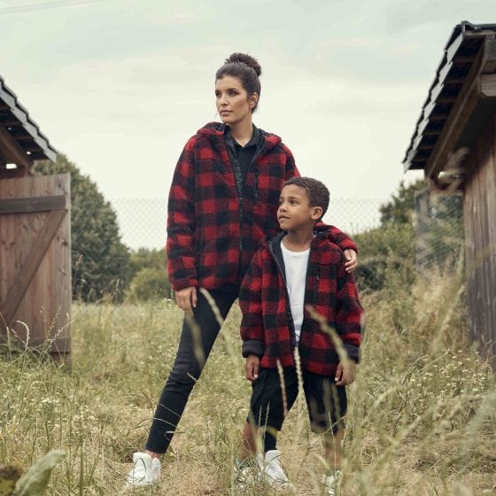 Brandit Teddyfleece Hyvät naiset Takki - Musta Punainen